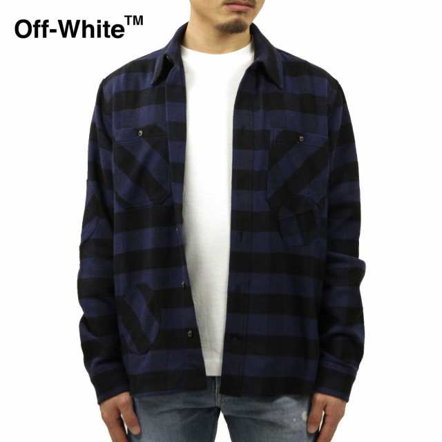 オフホワイト シャツ メンズ 正規品 OFF-WHITE 長袖シャツ フランネル ...