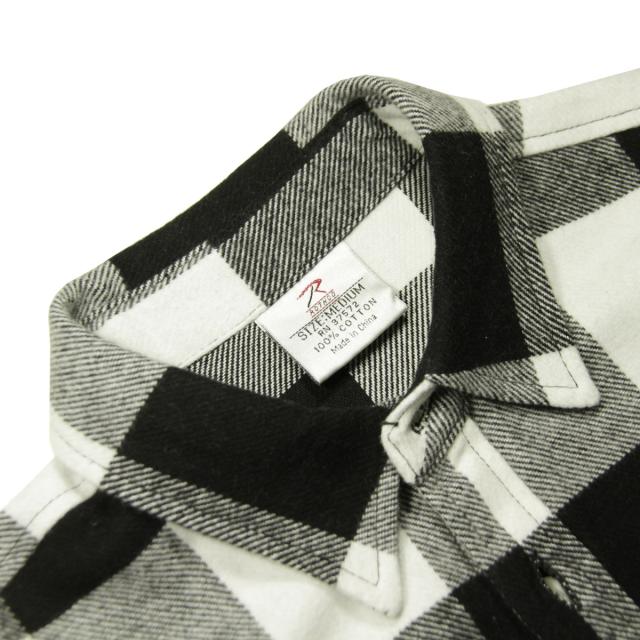 ロスコ シャツ メンズ 正規品 ROTHCO ネルシャツ フランネルシャツ チェック柄 ROTHCO EXTRA HEAVYWEIGHT BUFFALO PLAID FLANNEL SHIRT WHITE 4739_7