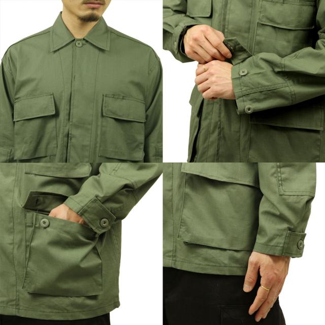 ロスコ BDUシャツ メンズ 正規品 ROTHCO BDUジャケット ワークシャツ ROTHCO RIP-STOP BDU SHIRT OLIVE DRAB 5852 父の日 プレゼント ラッピング_3