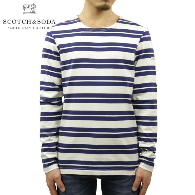 スコッチアンドソーダ ロンT メンズ 正規販売店 SCOTCH＆SODA 長袖Tシャツ クルーネック ボーダー柄 CLASSIC HEA クリスマス プレゼント ラッピング