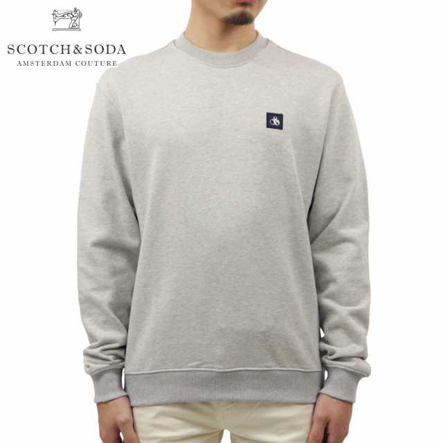 スコッチアンドソーダ スウェット メンズ 正規販売店 SCOTCH＆SODA トレーナー BASIC SIGNATURE ORGANIC COTTON FLEECE 165318 0606 5385