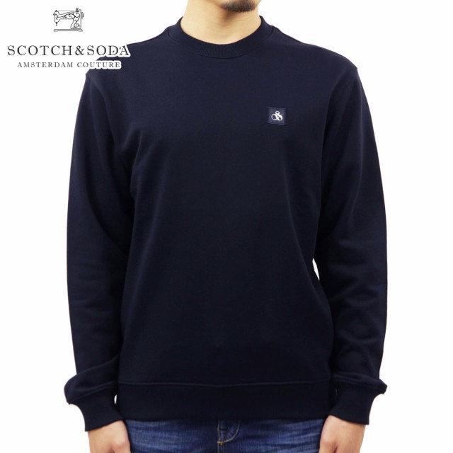 スコッチアンドソーダ スウェット メンズ 正規販売店 SCOTCH＆SODA トレーナー BASIC SIGNATURE ORGANIC COTTON FLEECE 165318 0002 5385