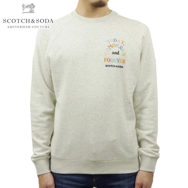 スコッチアンドソーダ スウェット メンズ 正規販売店 SCOTCH＆SODA トレーナー ラグラン袖 EMBROIDERED RAGLAN C クリスマス プレゼント ラッピング