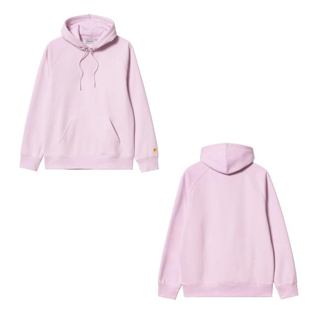 カーハート パーカー メンズ 正規品 CARHARTT WIP ワンポイント ロゴ プルオーバーパーカー HOODED CHASE SWEATSHIRT PULLOVER PARKA PALE QUARTZ / GOLD PINK I033661 / I026384 0SGXX カーハート パーカー メンズ 正規品 CARHARTT WIP ワンポイント ロゴ