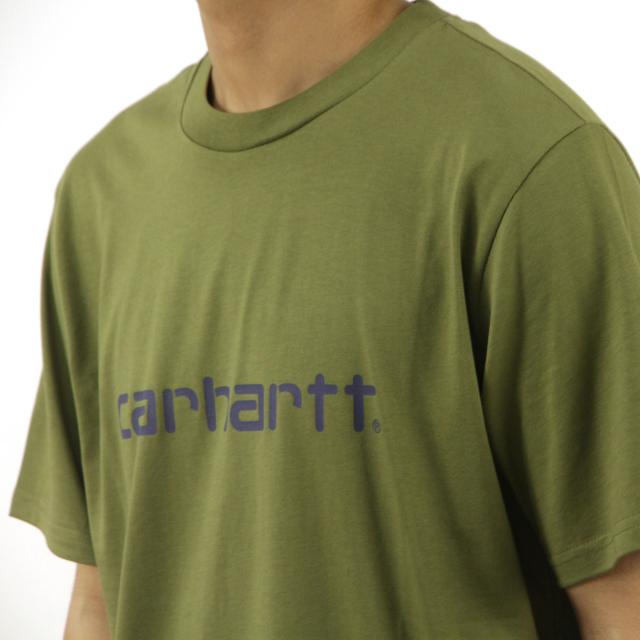 カーハート メンズ 半袖Tシャツ 正規品 CARHARTT WIP クルーネック ロゴ SHORT SLEEVE SCRIPT T-SHIRT CAPULET / AURA I031047 2I9XX 父の日 プレゼント ラッピング_4