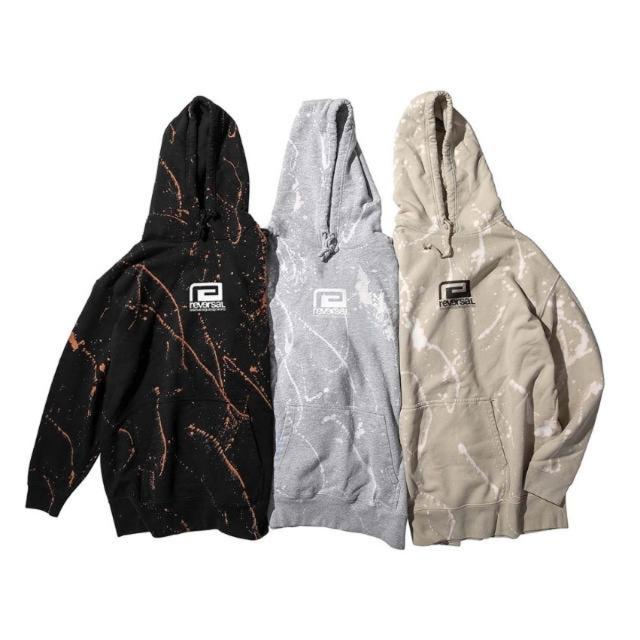 リバーサル パーカー メンズ 正規販売店 REVERSAL rvddw プルオーバーパーカー BLEACH BIG MARK HOODIE RV22AW208 BEIGE_3