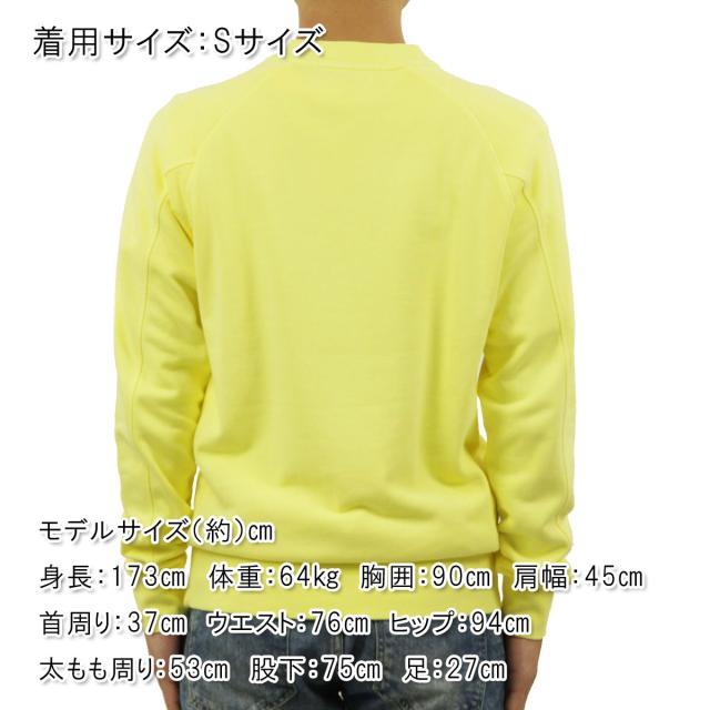 スコッチアンドソーダ スウェット メンズ 正規販売店 SCOTCH＆SODA トレーナー GARMENT-DYED CREWNECK SWEAT WITH ARTWORK 155272 3502 BAMBOO YELLOW クリスマス プレゼント ラッピング スコッチアンドソーダ スウェット メンズ 正規販売店 SCOTCH＆SODA