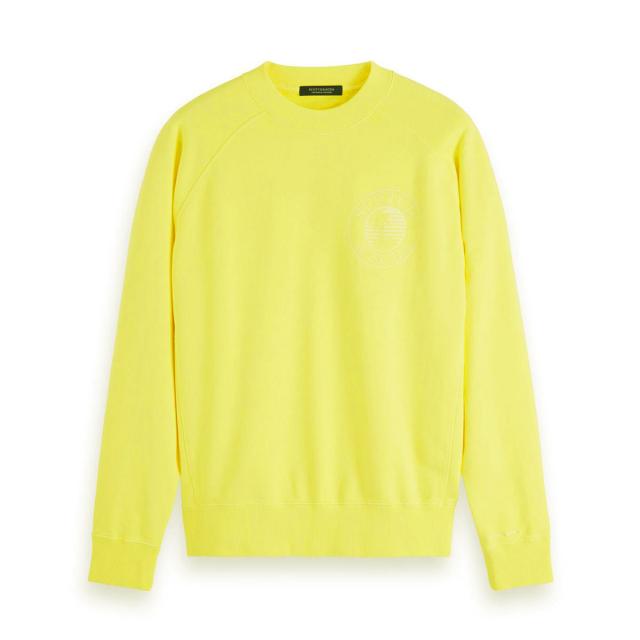 10%OFFクーポンセール 【利用期間 4/23 0:00〜4/29 9:59】 スコッチアンドソーダ スウェット メンズ 正規販売店 SCOTCH＆SODA トレーナー GARMENT-DYED CREWNECK SWEAT WITH ARTWORK 155272 3502 BAMBOO YELLOW_2