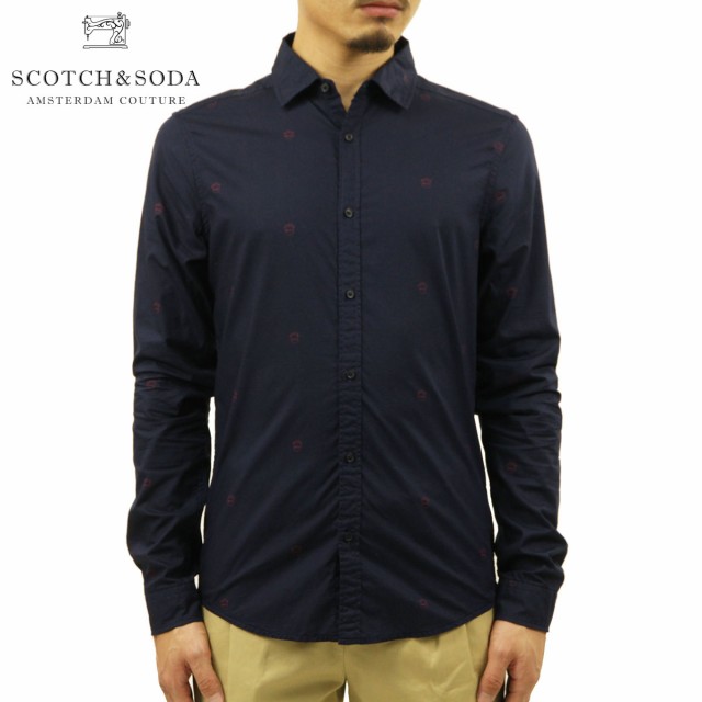 スコッチアンドソーダ シャツ メンズ 正規販売店 SCOTCH＆SODA 長袖シャツ ワイシャツ ドレスシャツ AMS BLAUW LIGHT WEIGHT SHIRT WITH