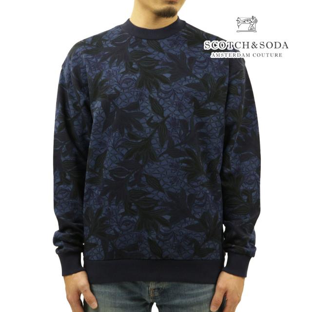 スコッチアンドソーダ スウェット メンズ 正規販売店 SCOTCH&SODA クルーネック トレーナー RELAXED PRINTED FELPA SWEATSHIRT COMBO A 169181 0217 63800 79の通販は