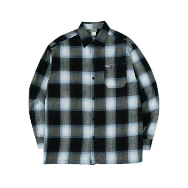 キャルトップ 長袖シャツ メンズ 正規品 CALTOP ACRYLIC OMBRE CHECK