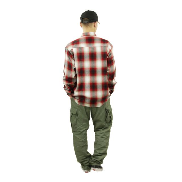 キャルトップ 長袖シャツ メンズ 正規品 CALTOP ACRYLIC OMBRE CHECK