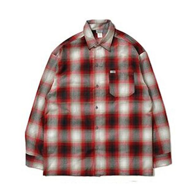 キャルトップ 長袖シャツ メンズ 正規品 CALTOP ACRYLIC OMBRE CHECK