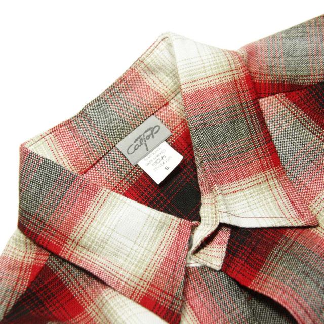 キャルトップ 長袖シャツ メンズ 正規品 CALTOP ACRYLIC OMBRE CHECK