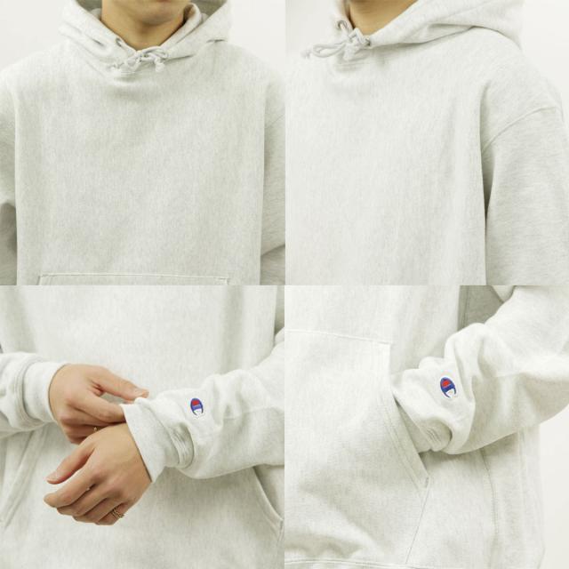 チャンピオン パーカー メンズ 正規品 CHAMPION リバースウィーブ プルオーバーパーカー REVERSE WEAVE HEAVYWEIGHT 12oz PULLOVER HOODIE SWEAT SHIRT S1051 SILVER GREY_3