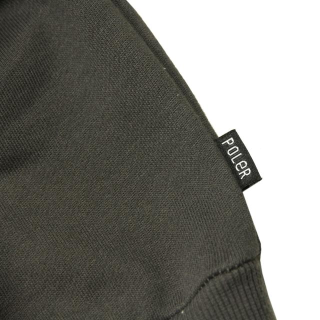 ポーラー パーカー メンズ 正規販売店 POLER トップス プルオーバーパーカー ロゴ STATE APPLIQUE PULLOVER HOOD CHARCOAL GRAY D 223MCV0034-CRG_5