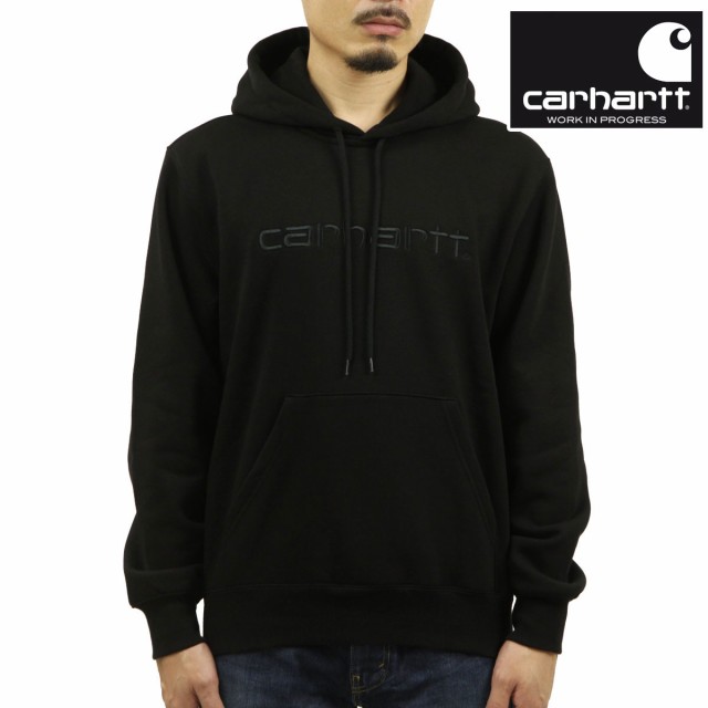 カーハート メンズ パーカー 正規品 CARHARTT WIP プルオーバー フーディー ロゴ 刺? HOODED CARHARTT SWEATSHIRT BLACK / BLACK I030230の通販は 14,314円