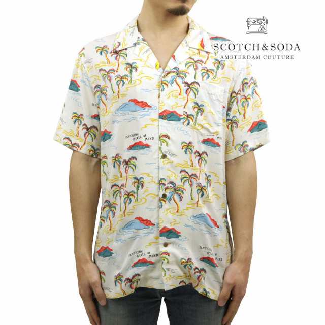 スコッチアンドソーダ メンズ 半袖シャツ 正規販売店 SCOTCH＆SODA 開襟シャツ アロハシャツ SHORT SLEEVED PRINTED CAMP SHIRT 171643 5の通販は