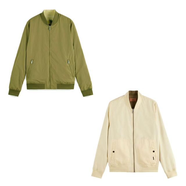 スコッチアンドソーダ メンズ MA-1 定まり売りわたす店 SCOTCH＆SODA リヴァーシブル ボンバージャケット アウター REVERSIBLE BOMBER MA-1 JACKET 171513 0414 71800 54 KHAKI
