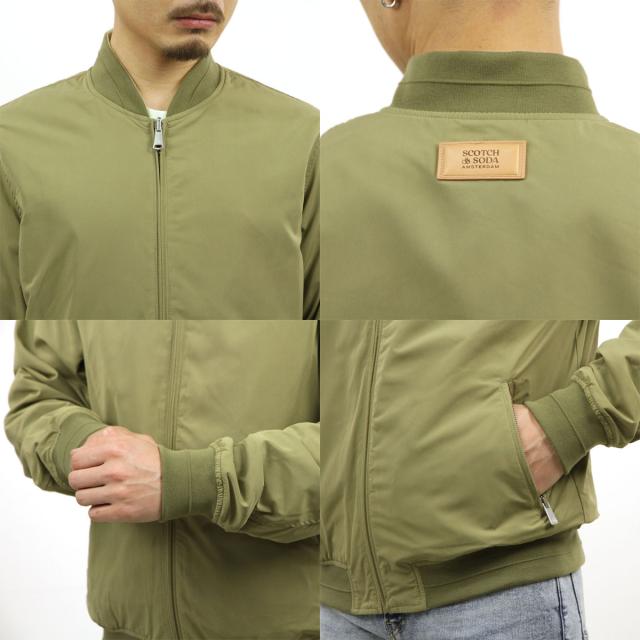 スコッチアンドソーダ メンズ MA-1 定まり売りわたす店 SCOTCH＆SODA リヴァーシブル ボンバージャケット アウター REVERSIBLE BOMBER MA-1 JACKET 171513 0414 71800 54 KHAKI