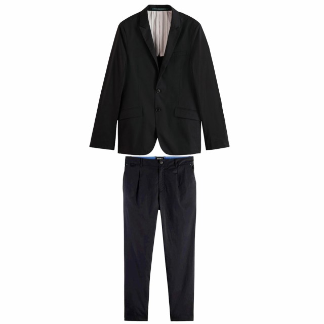 スコッチアンドソーダ メンズ スーツ 正規販売店 SCOTCH＆SODA ブレザー パンツ UNCONSTRUCTED BLAZER & REGULAR SLIM-FIT PANTS SUITS S