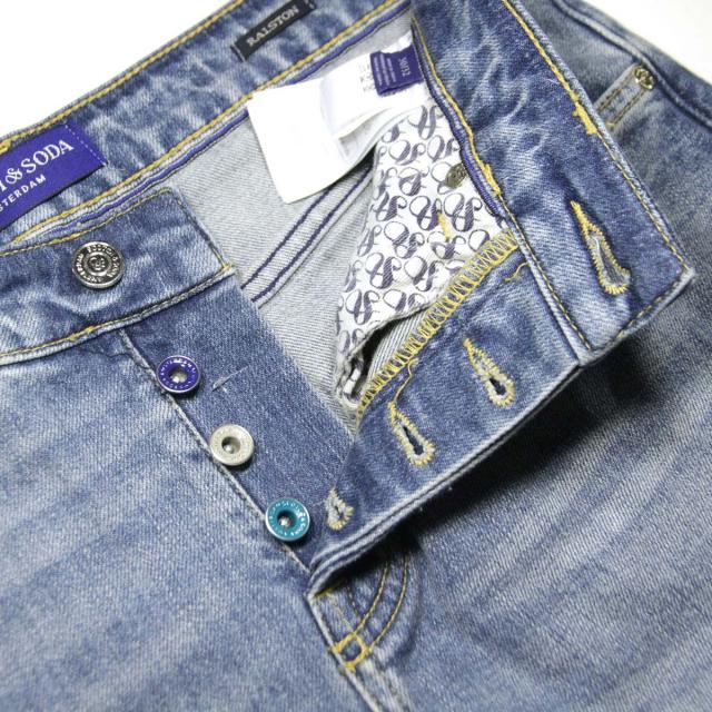 スコッチアンドソーダ メンズ ジーンズ 正規販売店 SCOTCH＆SODA デニム ジーパン ボトムス BASIC THE RALSTON REGULAR SLIM FIT JEANS 165604 3625 65524 68 AQUA BLUE クリスマス プレゼント ラッピング 5%OFFクーポンセール 【利用期間 1/1 0:00〜1/8 9:59】 スコッチアンド