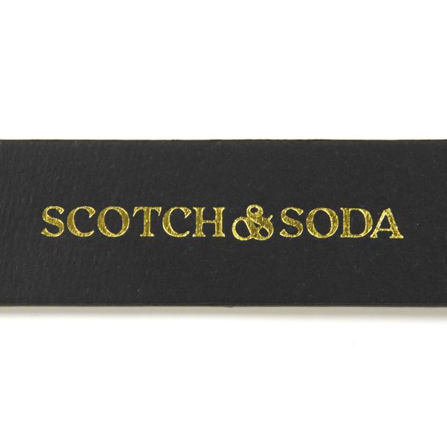 スコッチアンドソーダ メンズ ベルト 正規販売店 SCOTCH＆SODA 革 レザーベルト BASIC CLASSIC RECYCLED LEATHER BELT 169377 0090 69350 08 BLACK クリスマス プレゼント ラッピング スコッチアンドソーダ メンズ ベルト 正規販売店 SCOTCH＆SODA 革