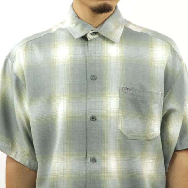 キャルトップ メンズ 半袖シャツ 正規品 CALTOP CALTOP ACRYLIC OMBRE CHECK SHORT SLEEVE SHIRTS NEW GREY 半袖 カルトップ チェックシャツ フレネルシャツ ネルシャツ オンブレ オールドスクール ショートスリーブ 2000SS_3