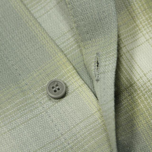 キャルトップ メンズ 半袖シャツ 正規品 CALTOP CALTOP ACRYLIC OMBRE CHECK SHORT SLEEVE SHIRTS NEW GREY 半袖 カルトップ チェックシャツ フレネルシャツ ネルシャツ オンブレ オールドスクール ショートスリーブ 2000SS_6