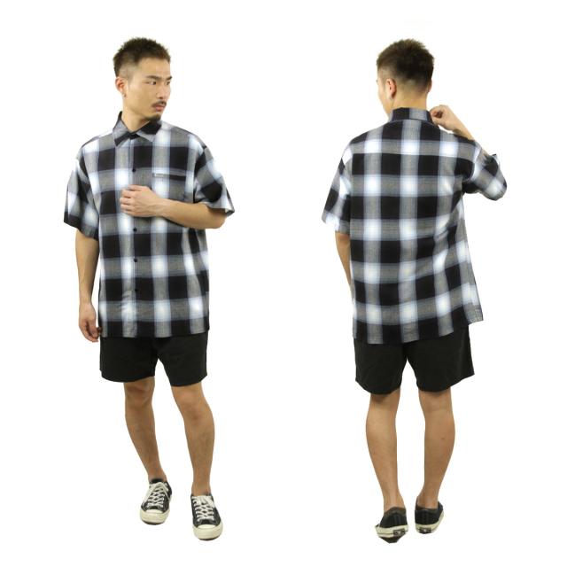 キャルトップ メンズ 半袖シャツ 正規品 CALTOP CALTOP ACRYLIC OMBRE CHECK SHORT SLEEVE SHIRTS NAVY / SKY 半袖 カルトップ チェックシャツ フレネルシャツ ネルシャツ オンブレ オールドスクール ショートスリーブ 2000SS_8