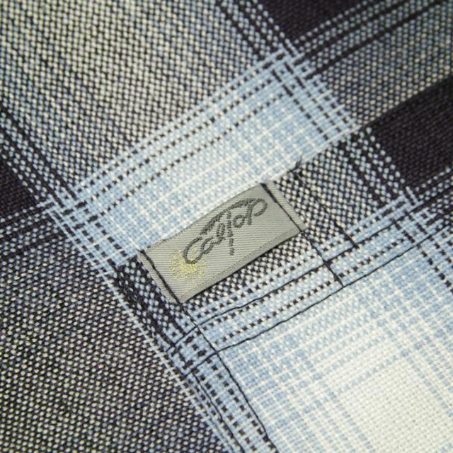 キャルトップ メンズ 半袖シャツ 正規品 CALTOP CALTOP ACRYLIC OMBRE CHECK SHORT SLEEVE SHIRTS NAVY / SKY 半袖 カルトップ チェックシャツ フレネルシャツ ネルシャツ オンブレ オールドスクール ショートスリーブ 2000SS_5