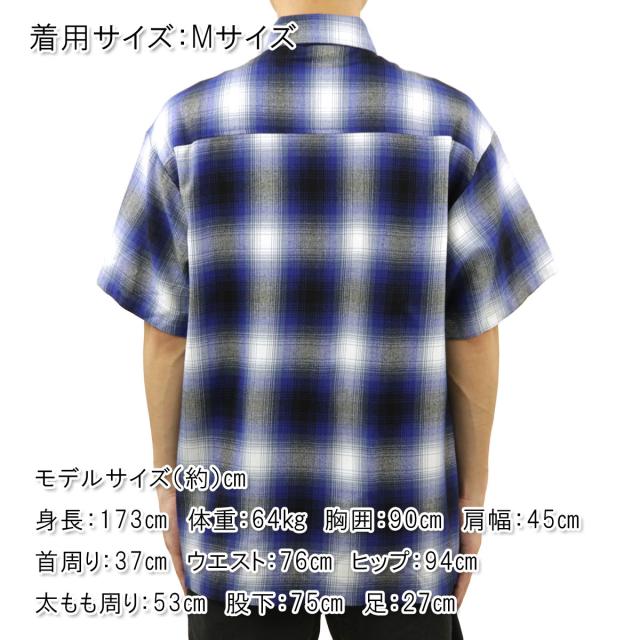 キャルトップ メンズ 半袖シャツ 正規品 CALTOP CALTOP ACRYLIC OMBRE CHECK SHORT SLEEVE SHIRTS ROYAL / WHITE 半袖 カルトップ チェックシャツ フレネルシャツ ネルシャツ オンブレ オールドスクール ショートスリーブ 2000SS_1