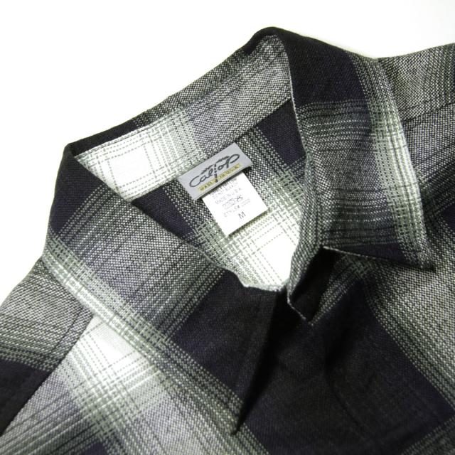 キャルトップ メンズ 半袖シャツ 正規品 CALTOP CALTOP ACRYLIC OMBRE CHECK SHORT SLEEVE SHIRTS NAVY / IVORY 半袖 カルトップ チェックシャツ フレネルシャツ ネルシャツ オンブレ オールドスクール ショートスリーブ 2000SS_7