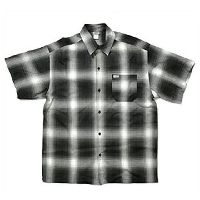 キャルトップ メンズ 半袖シャツ 正規品 CALTOP CALTOP ACRYLIC OMBRE CHECK SHORT SLEEVE SHIRTS BLACK / IVORY 半袖 カルトップ チェックシャツ フレネルシャツ ネルシャツ オンブレ オールドスクール ショートスリーブ 2000SS_2