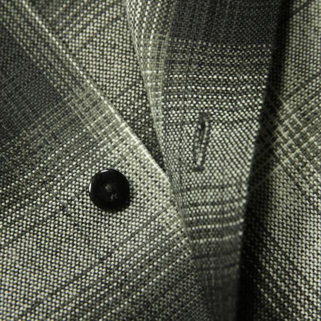 キャルトップ メンズ 半袖シャツ 正規品 CALTOP CALTOP ACRYLIC OMBRE CHECK SHORT SLEEVE SHIRTS BLACK / IVORY 半袖 カルトップ チェックシャツ フレネルシャツ ネルシャツ オンブレ オールドスクール ショートスリーブ 2000SS_6