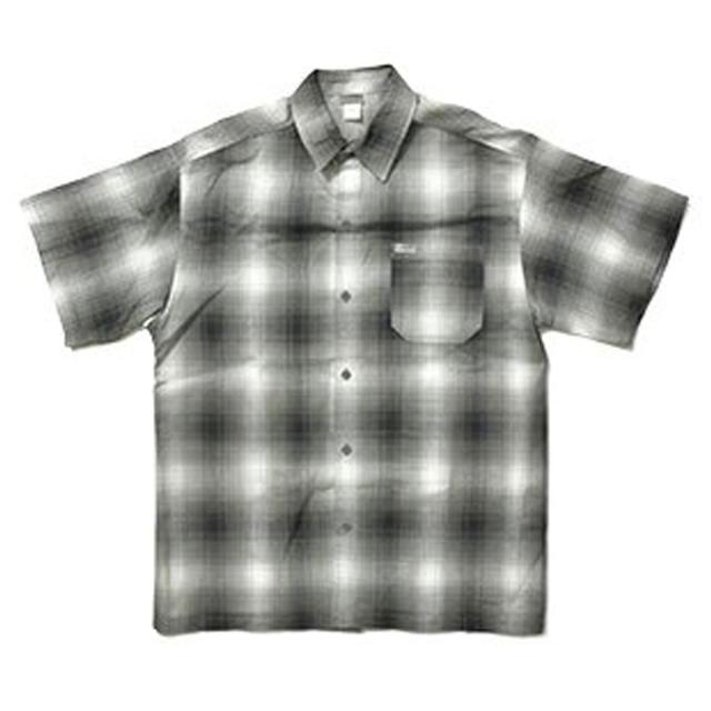 キャルトップ メンズ 半袖シャツ 正規品 CALTOP CALTOP ACRYLIC OMBRE CHECK SHORT SLEEVE SHIRTS GREY / WHITE 半袖 カルトップ チェックシャツ フレネルシャツ ネルシャツ オンブレ オールドスクール ショートスリーブ 2000SS_2