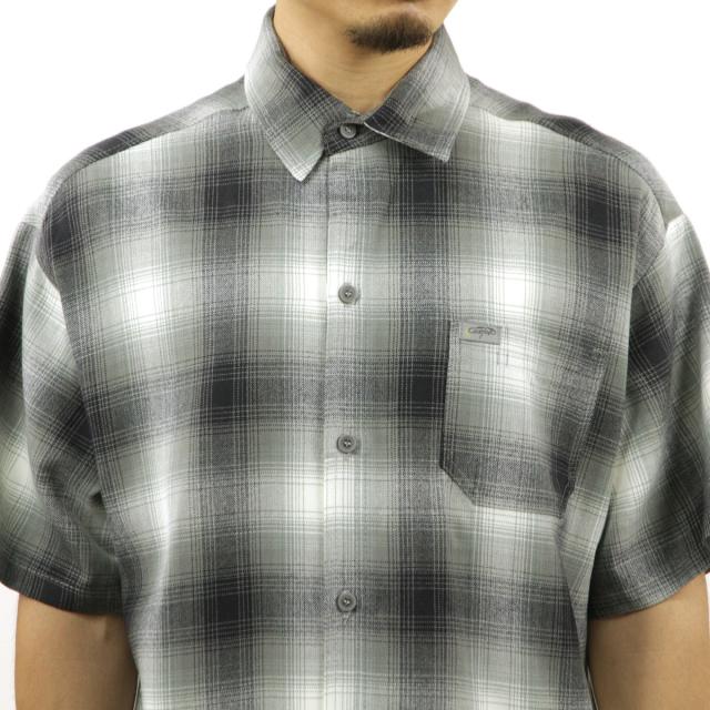 キャルトップ メンズ 半袖シャツ 正規品 CALTOP CALTOP ACRYLIC OMBRE CHECK SHORT SLEEVE SHIRTS GREY / WHITE 半袖 カルトップ チェックシャツ フレネルシャツ ネルシャツ オンブレ オールドスクール ショートスリーブ 2000SS_3
