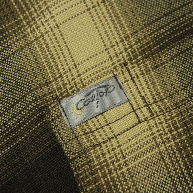 キャルトップ メンズ 半袖シャツ 正規品 CALTOP CALTOP ACRYLIC OMBRE CHECK SHORT SLEEVE SHIRTS BROWN / KHAKI 半袖 カルトップ チェックシャツ フレネルシャツ ネルシャツ オンブレ オールドスクール ショートスリーブ 2000SS_5