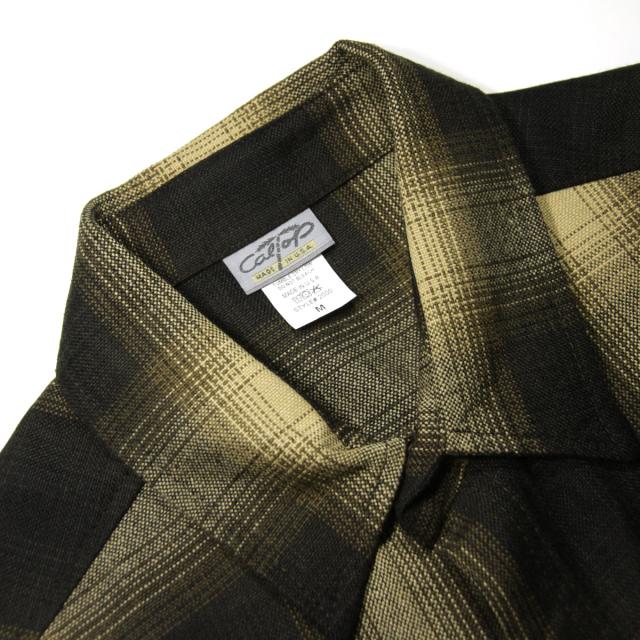 キャルトップ メンズ 半袖シャツ 正規品 CALTOP CALTOP ACRYLIC OMBRE CHECK SHORT SLEEVE SHIRTS BROWN / KHAKI 半袖 カルトップ チェックシャツ フレネルシャツ ネルシャツ オンブレ オールドスクール ショートスリーブ 2000SS_7