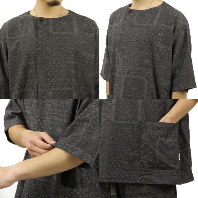 ユニフォーム アウトドア スタンダード メンズ ノーカラーシャツ 正規