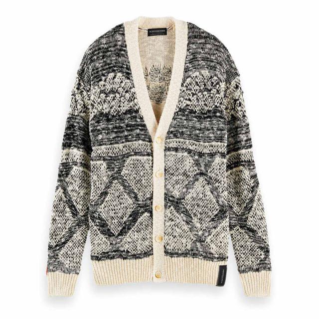スコッチアンドソーダ メンズ セーター 正規販売店 SCOTCH＆SODA ジャガードニット カーディガン RELAXED JACQUARD SWEATER CARDIGAN 162406 0217 COMBO A_2