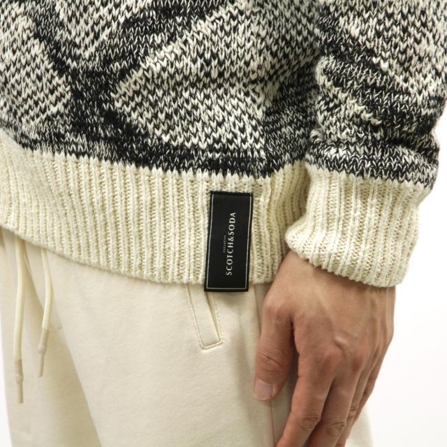 スコッチアンドソーダ メンズ セーター 正規販売店 SCOTCH＆SODA ジャガードニット カーディガン RELAXED JACQUARD SWEATER CARDIGAN 162406 0217 COMBO A_5