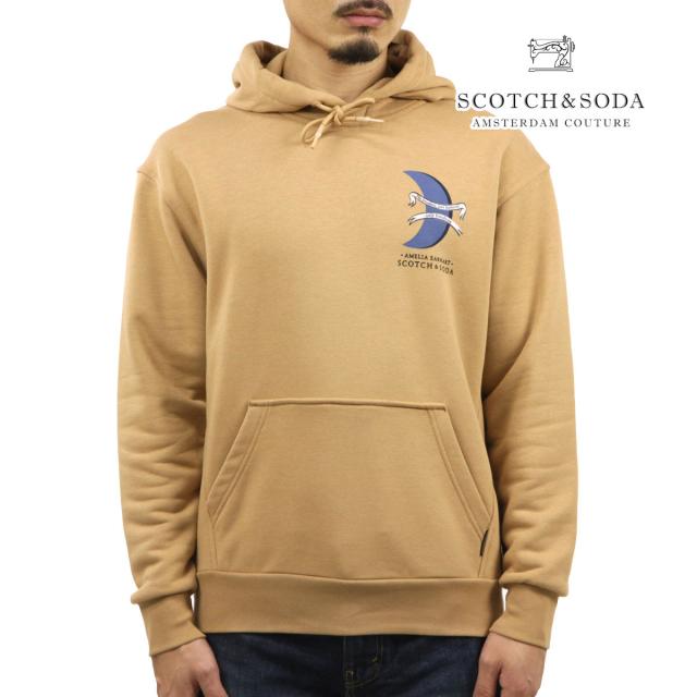 スコッチアンドソーダ メンズ パーカー 正規販売店 SCOTCH＆SODA プルオーバー フーディー オーガニックコットン HOODY WITH 