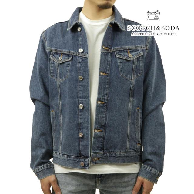 スコッチアンドソーダ メンズ デニムジャケット 正規販売店 SCOTCH＆SODA アウター オーガニックコットン 長袖 ボタンダウン ICONIC ORGANIC COTTON TRUCKER JACKET 163232 2411 ALTITUD クリスマス プレゼント ラッピング