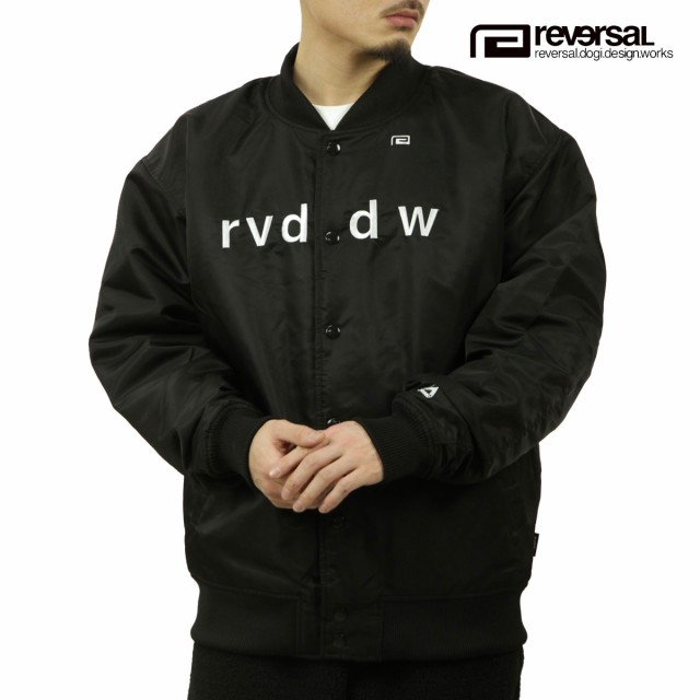 リバーサル メンズ スタジャン 正規販売店 REVERSAL アウター スタジアムジャケット SATIN STADIUM JACKET 2 rvmjstc002 BK BLACK