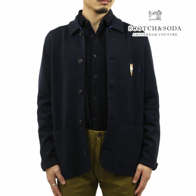 スコッチアンドソーダ メンズ ワークジャケット 正規販売店 SCOTCH＆SODA アウター ジャケット WOOL-BLEND KNITTED WORKER JACKET 173060