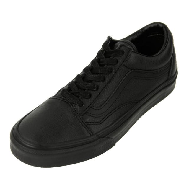 5%OFFセール 【販売期間 6/7 10:00〜6/12 9:59】 バンズ メンズ スニーカー 正規販売店 VANS オールドスクール レザー 靴 VANS OLD SKOOL (LEATHER)BLACK VN0003Z6L3A 父の日 プレゼント ラッピング_2