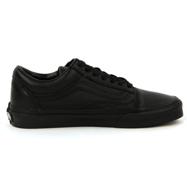 5%OFFセール 【販売期間 6/7 10:00〜6/12 9:59】 バンズ メンズ スニーカー 正規販売店 VANS オールドスクール レザー 靴 VANS OLD SKOOL (LEATHER)BLACK VN0003Z6L3A 父の日 プレゼント ラッピング_4
