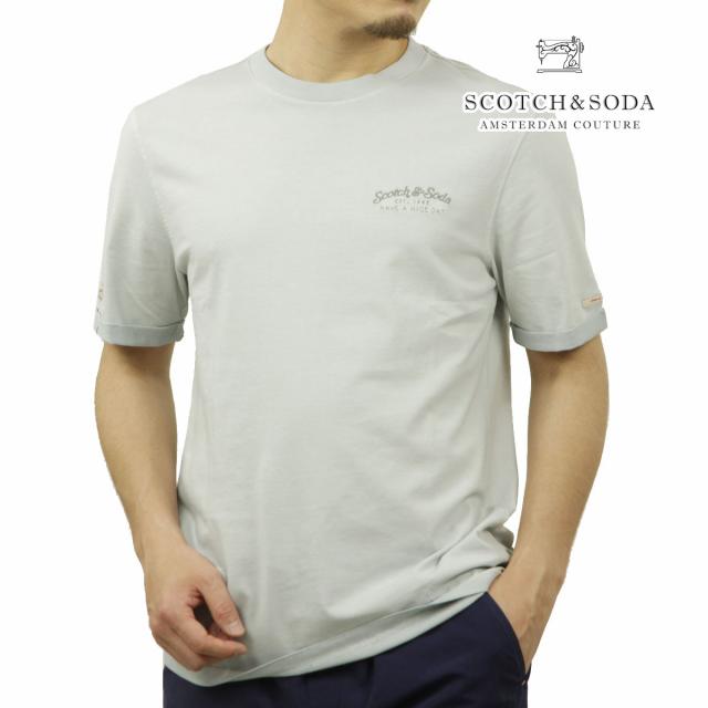 スコッチアンドソーダ メンズ 半袖Tシャツ 正規販売店 SCOTCH＆SODA クルーネック GARMENT DYE LEFT CHEST ARTWO クリスマス プレゼント ラッピング