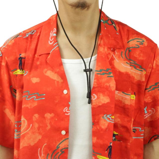 スコッチアンドソーダ メンズ 半袖シャツ 正規販売店 SCOTCH＆SODA ボタンダウン ビスコース アロハシャツ ALLOVER PRINTED VISCOSE SHORT SLEEVE SHIRT 177054 6115 12407 19 RED SURFER AOP 父の日 プレゼント ラッピング_3